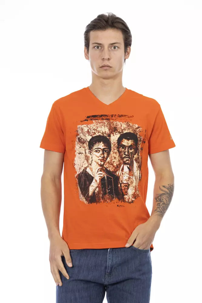 Ανδρικό μπλουζάκι Trussardi Action Orange Cotton