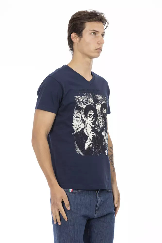 Ανδρικό T-shirt Trussardi Action Blue Cotton