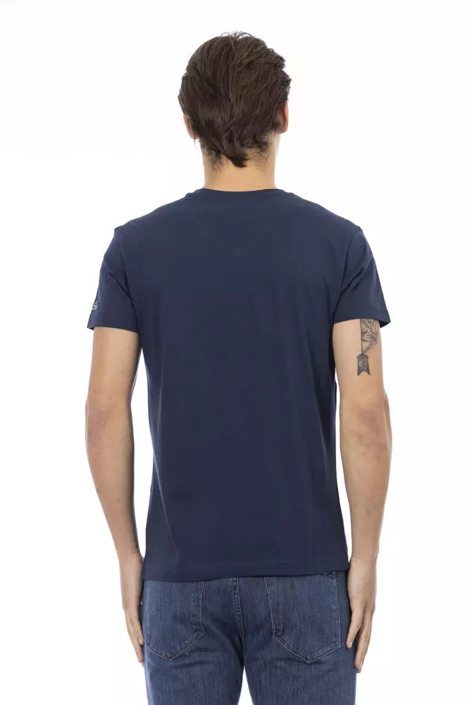 Ανδρικό T-shirt Trussardi Action Blue Cotton