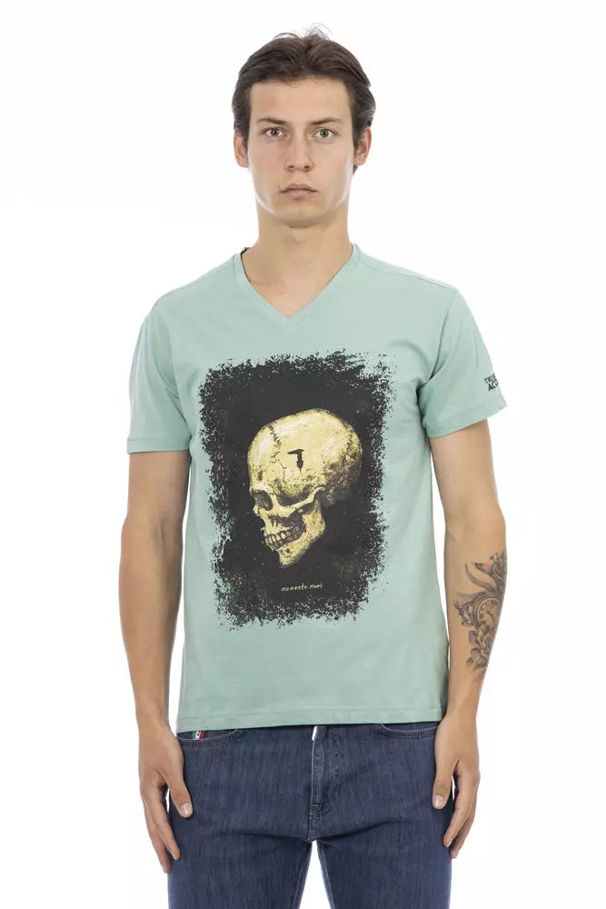 Ανδρικό μπλουζάκι Trussardi Action Green Cotton