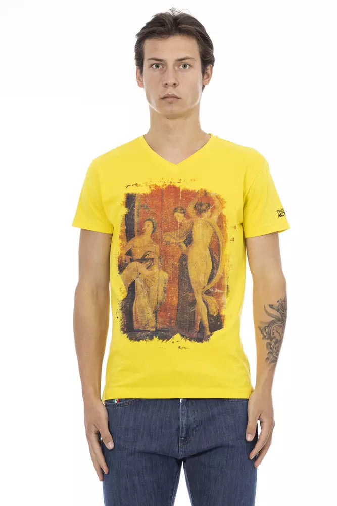 Ανδρικό T-shirt Trussardi Action Yellow Cotton