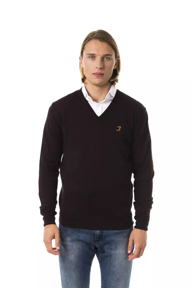 Ανδρικό πουλόβερ Uominitaliani Καφέ Merino Wool