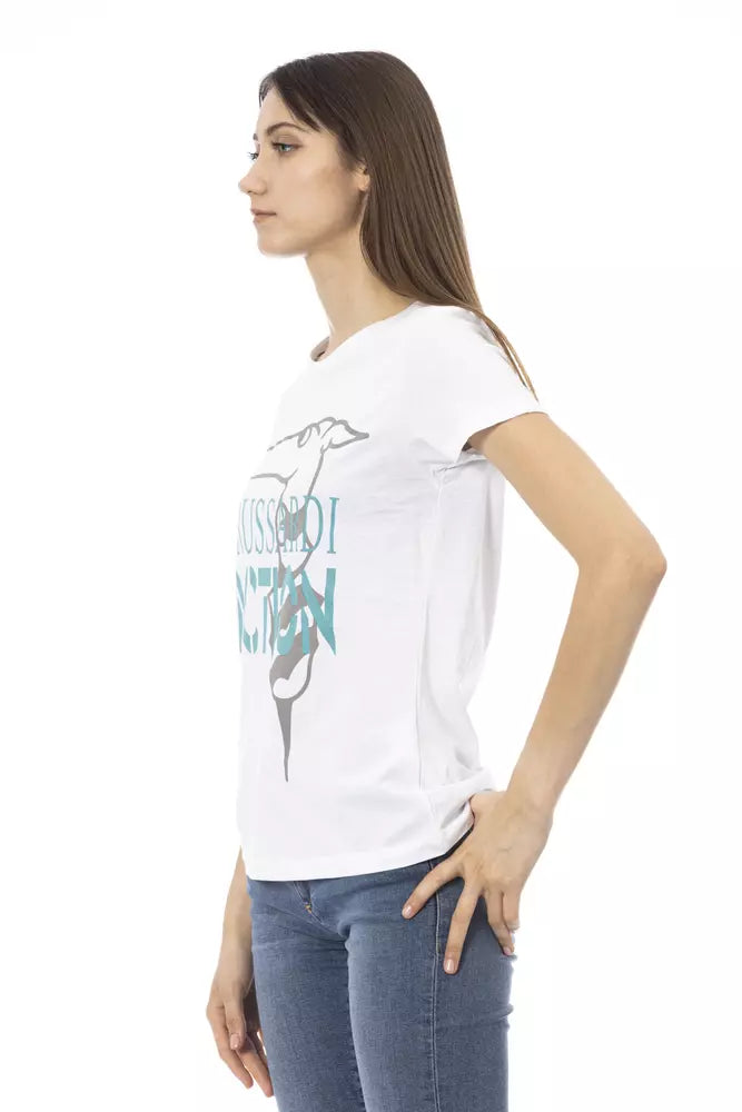 Γυναικείο τοπ Trussardi Action White Cotton