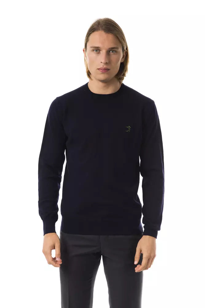 Ανδρικό πουλόβερ Uominitaliani Blue Merino Wool