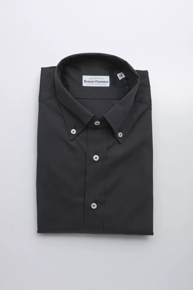 Ανδρικό πουκάμισο Robert Friedman Grey Cotton