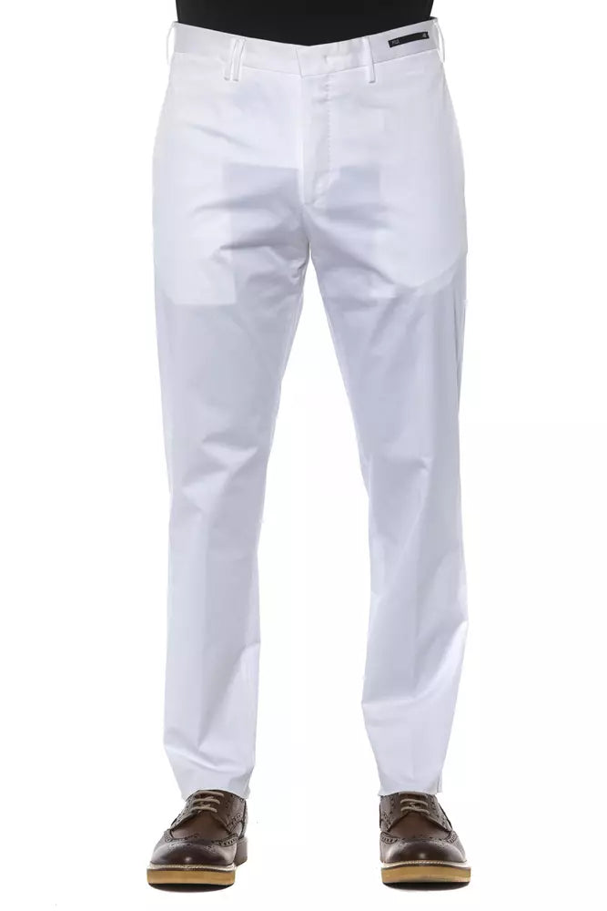 Ανδρικό παντελόνι PT Torino White Cotton