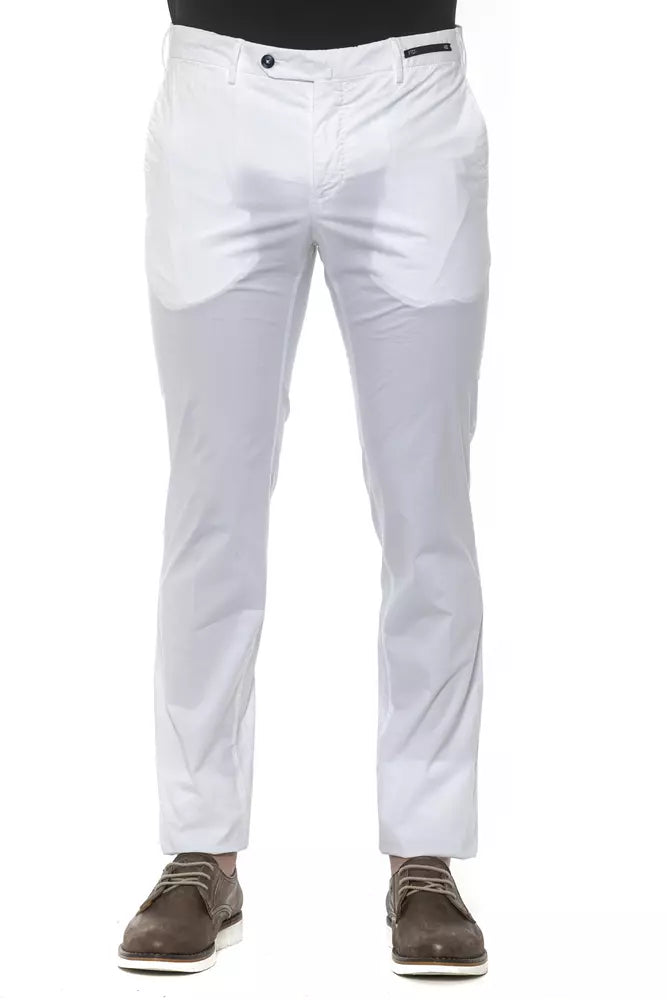 Ανδρικό παντελόνι PT Torino White Cotton