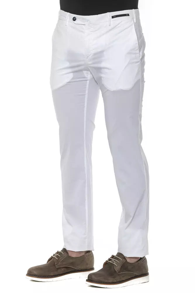 Ανδρικό παντελόνι PT Torino White Cotton