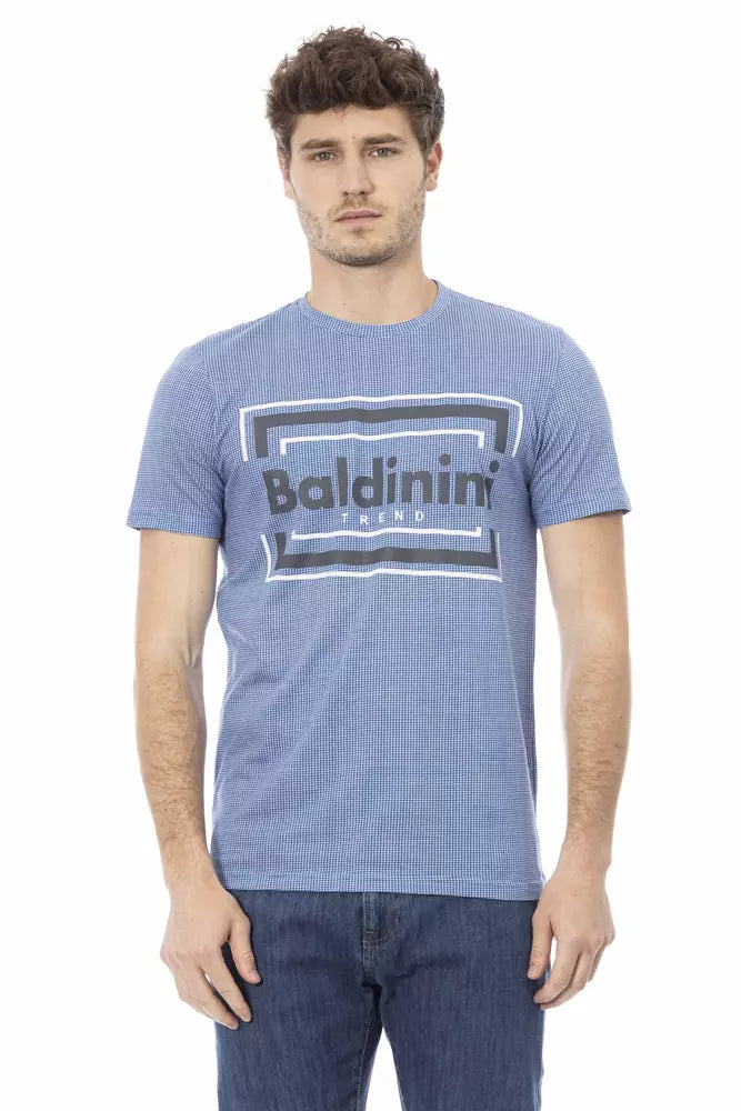 Ανδρικό μπλουζάκι Baldinini Trend Light Blue Cotton