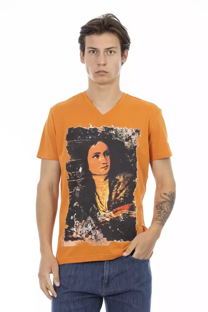 Ανδρικό μπλουζάκι Trussardi Action Orange Cotton