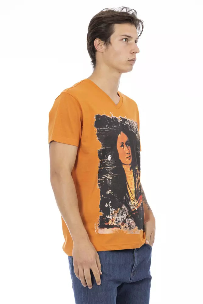 Ανδρικό μπλουζάκι Trussardi Action Orange Cotton