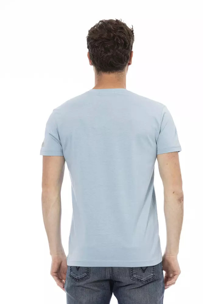 Ανδρικό μπλουζάκι Trussardi Action Light Blue Cotton