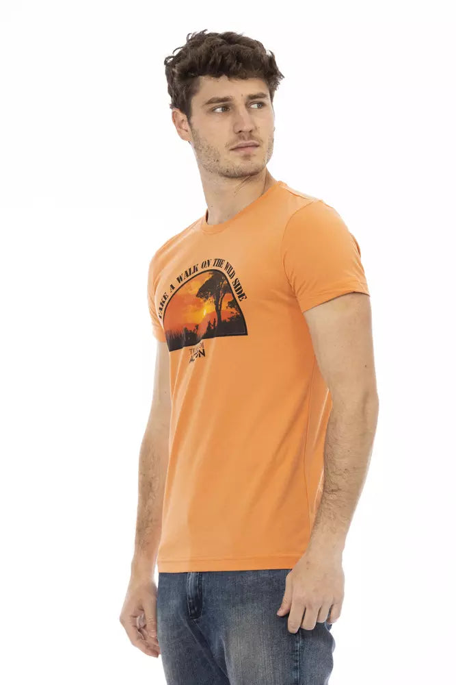 Ανδρικό μπλουζάκι Trussardi Action Orange Cotton