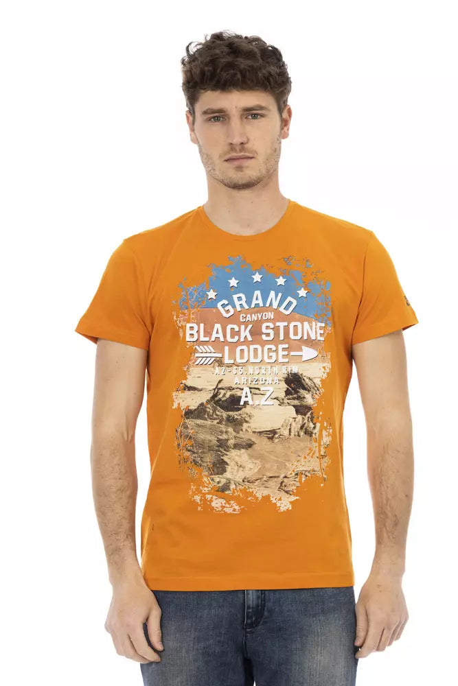 Ανδρικό μπλουζάκι Trussardi Action Orange Cotton