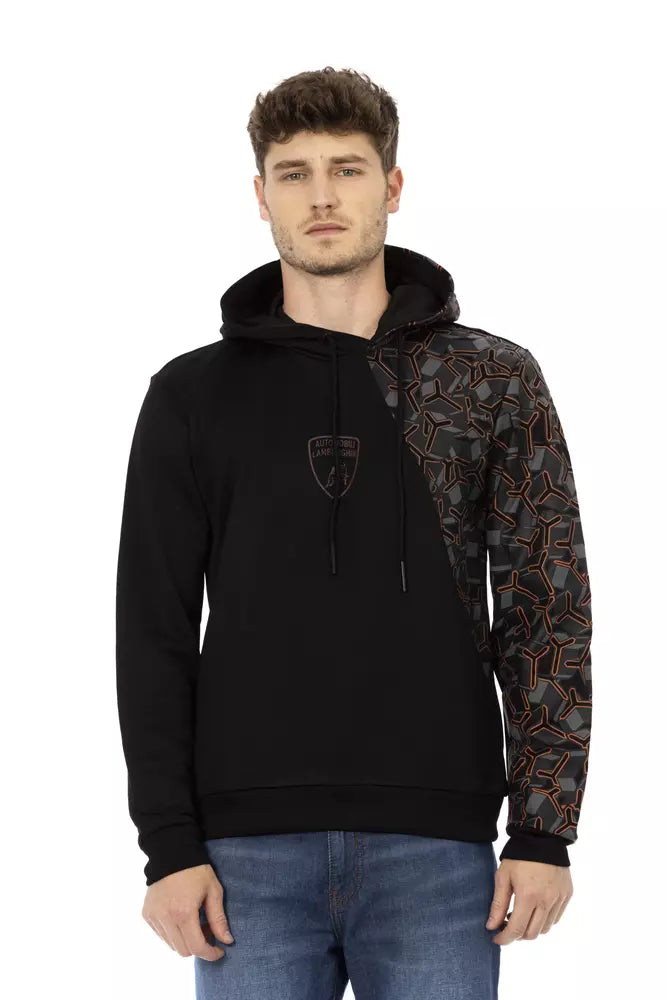 Ανδρικό πουλόβερ με κουκούλα Automobili Lamborghini Black Cotton