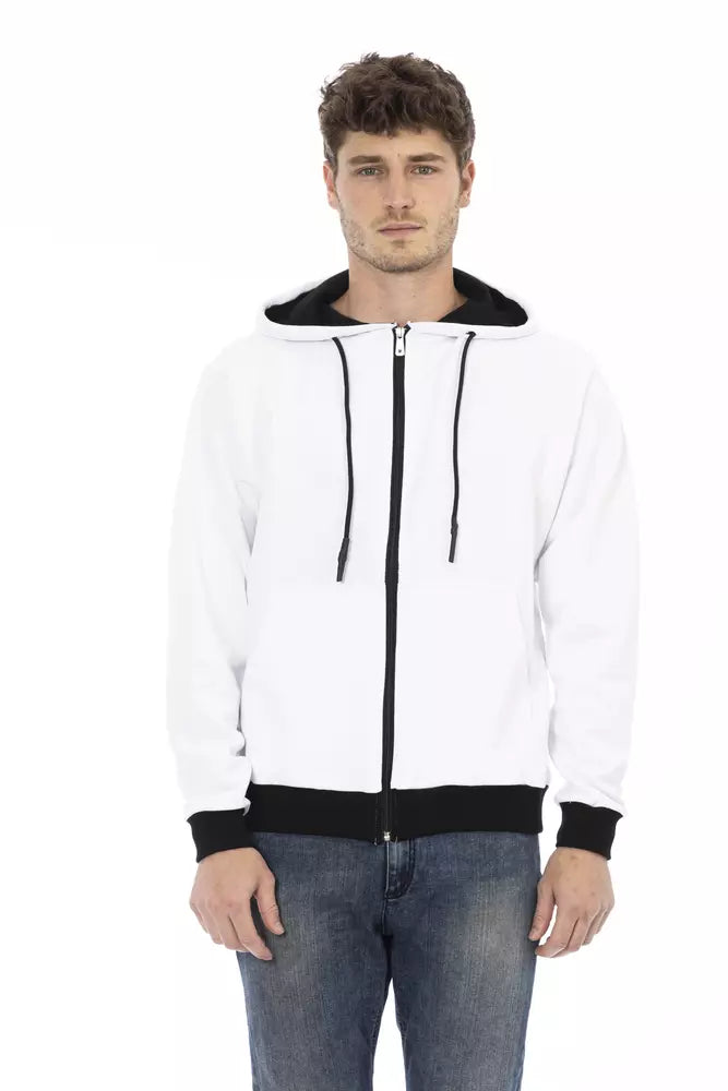 Ανδρική κουκούλα Baldinini Trend White Cotton