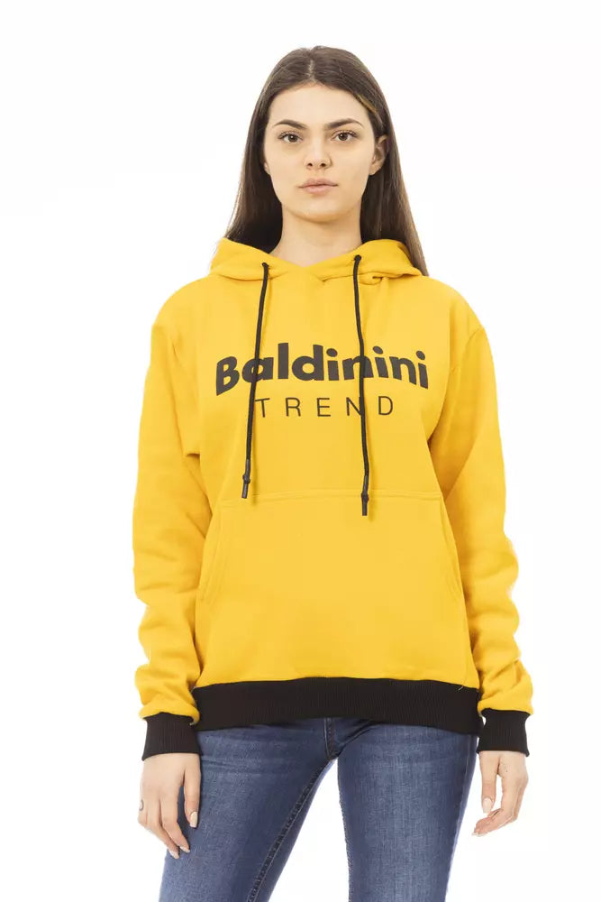 Γυναικεία κουκούλα Baldinini Trend Yellow Cotton