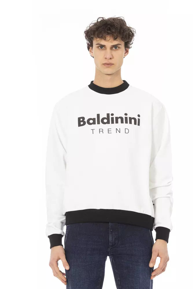 Ανδρική κουκούλα Baldinini Trend White Cotton
