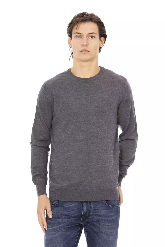 Ανδρικό πουλόβερ Baldinini Trend Grey Fabric
