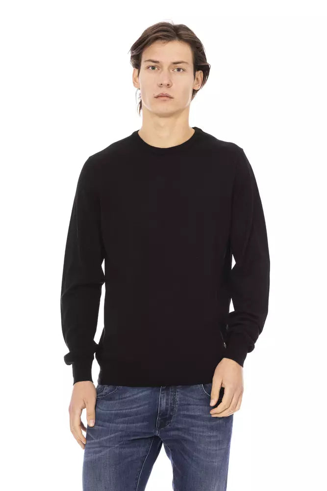 Ανδρικό πουλόβερ Baldinini Trend Black Fabric