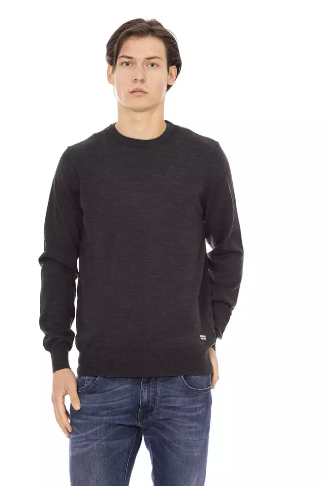 Ανδρικό πουλόβερ Baldinini Trend Grey Fabric