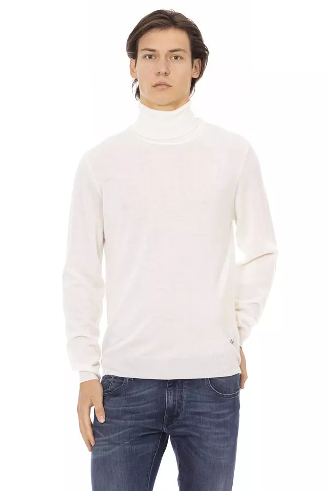 Ανδρικό πουλόβερ Baldinini Trend White Fabric
