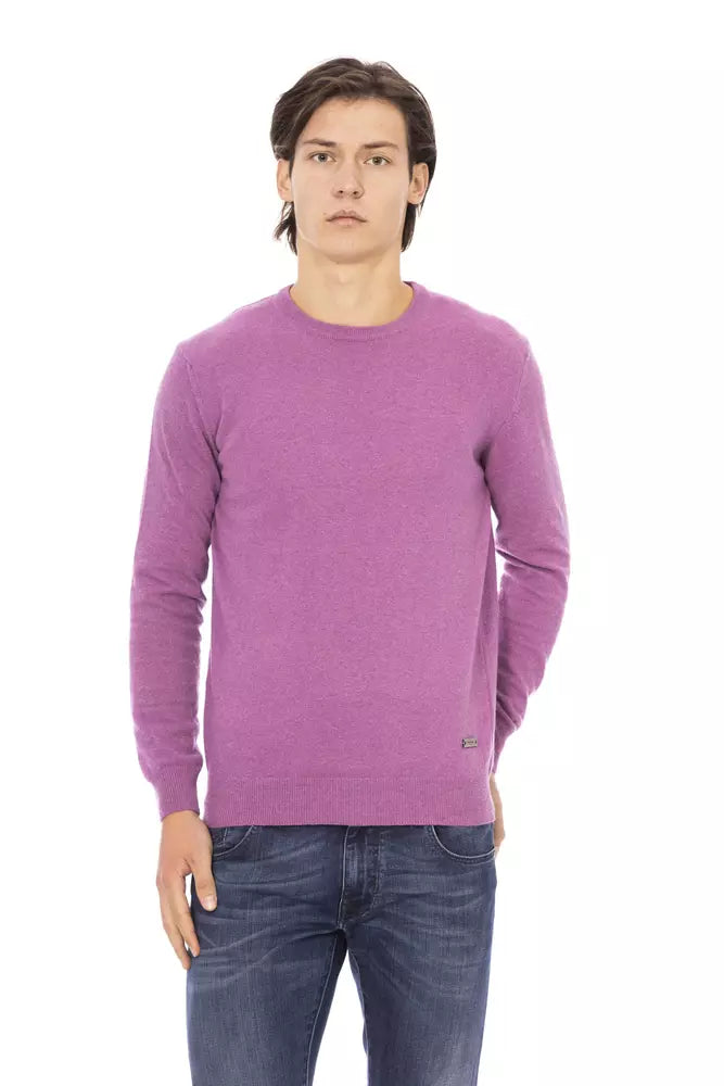 Ανδρικό πουλόβερ Baldinini Trend Purple Wool