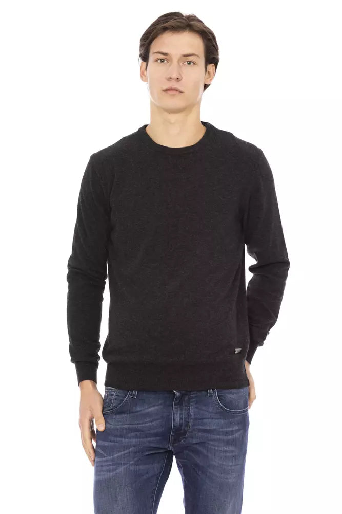 Ανδρικό πουλόβερ Baldinini Trend Black Wool