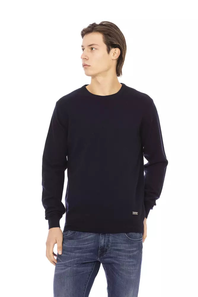 Ανδρικό πουλόβερ Baldinini Trend Blue Wool