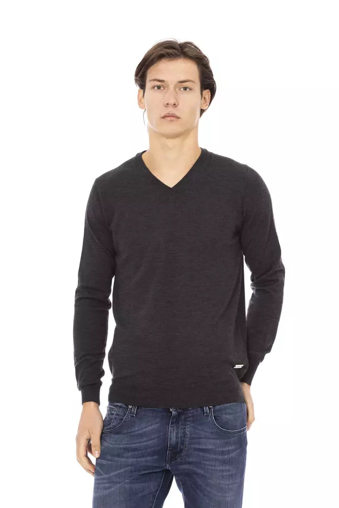 Ανδρικό πουλόβερ Baldinini Trend Grey Fabric