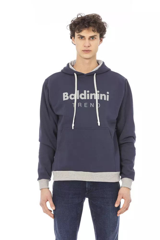 Ανδρική κουκούλα Baldinini Trend Blue Cotton