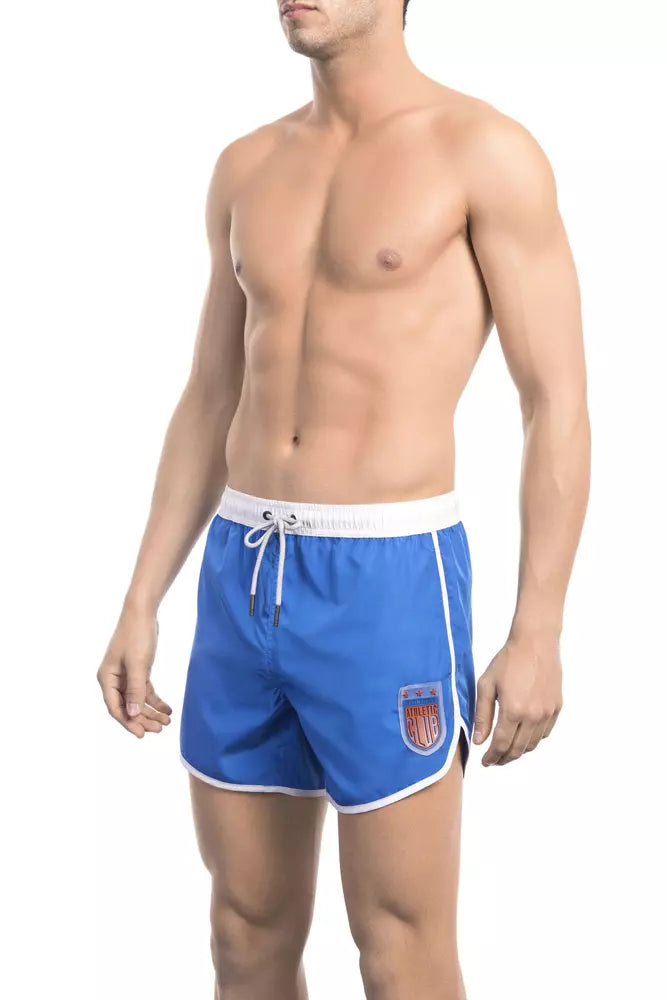 Μπλε πολυεστέρας Bikkembergs για άντρες κολύμβησης κοντά