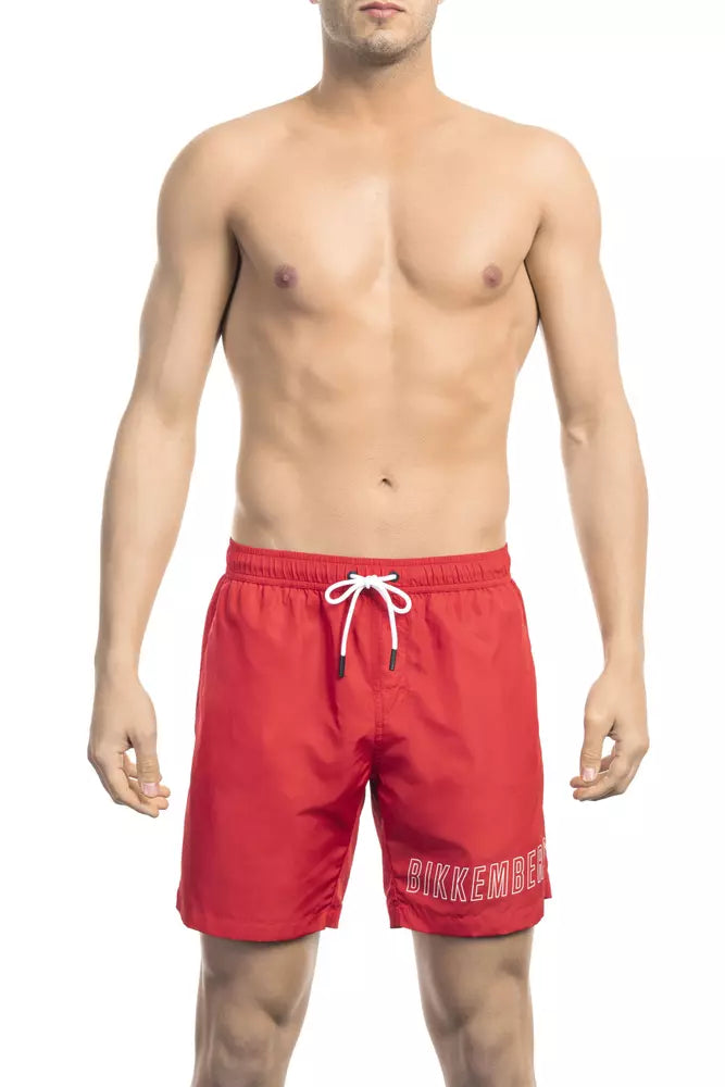 Bikkembergs Κόκκινο Πολυεστέρας Ανδρικά Κολύμβηση Κοντό