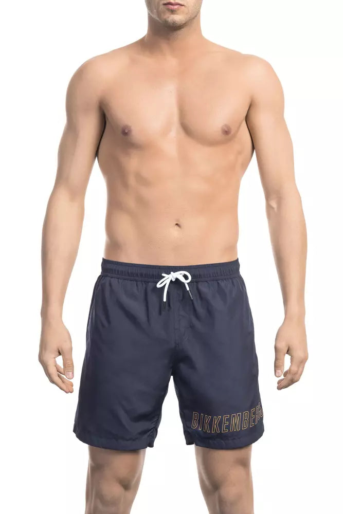 Μπλε πολυεστέρας Bikkembergs για άντρες κολύμβησης κοντά