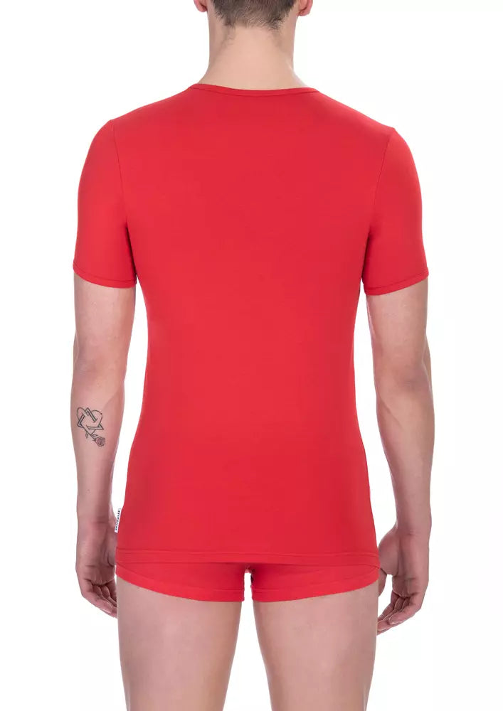 Ανδρικό T-shirt Bikkembergs Red Cotton