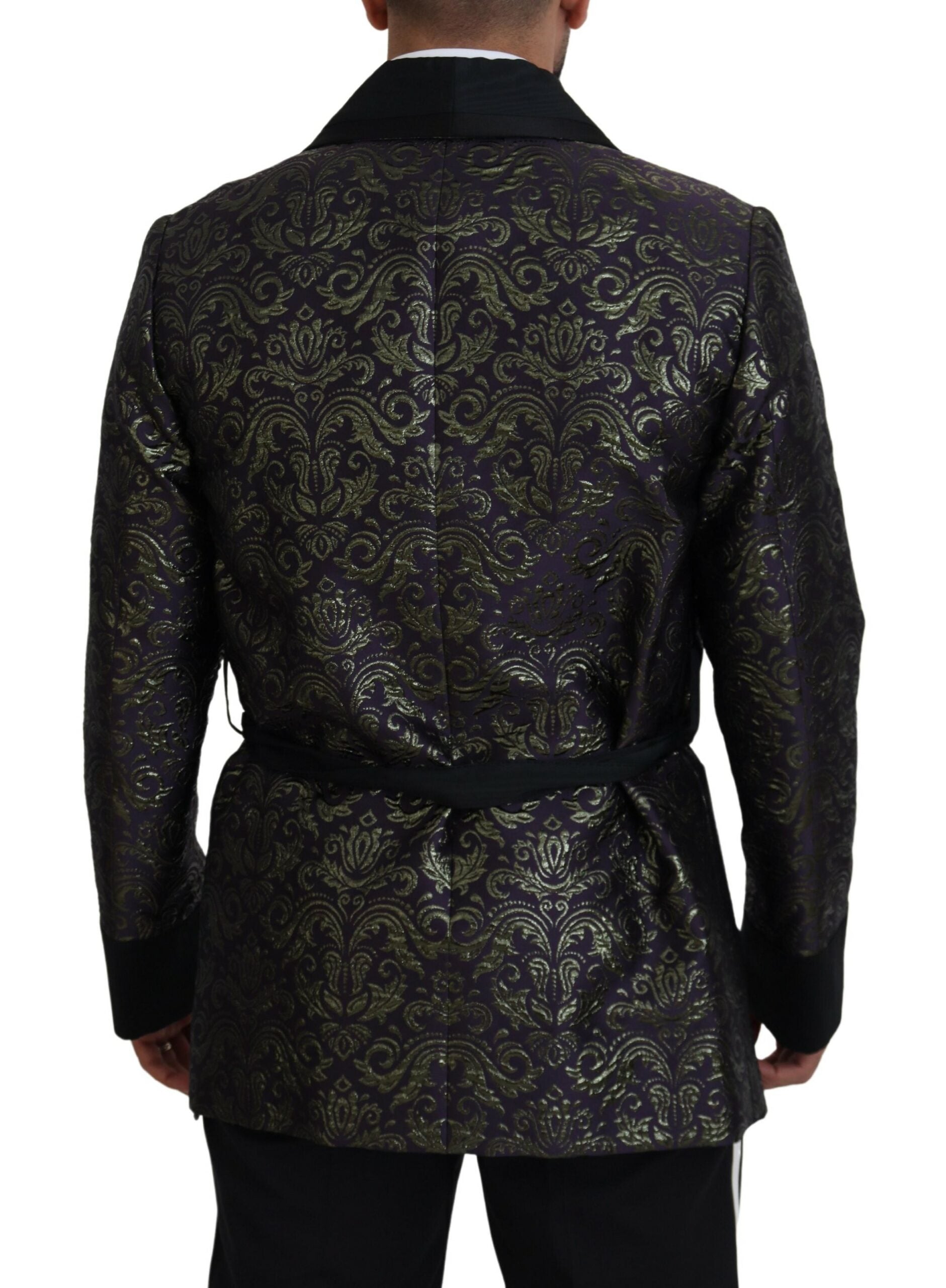 Μπουφάν Dolce &amp; Gabbana Gold Jacquard Robe