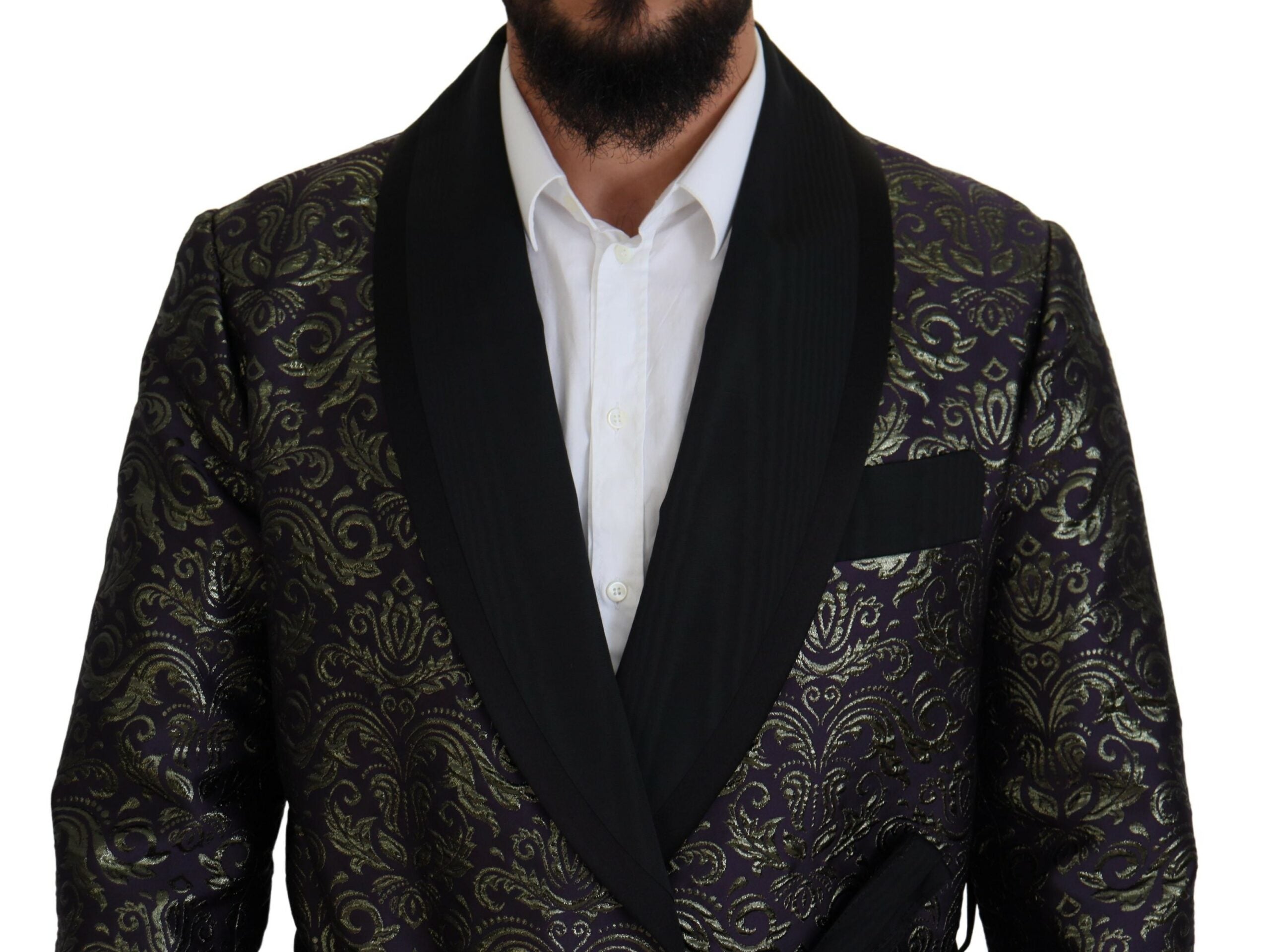 Μπουφάν Dolce &amp; Gabbana Gold Jacquard Robe