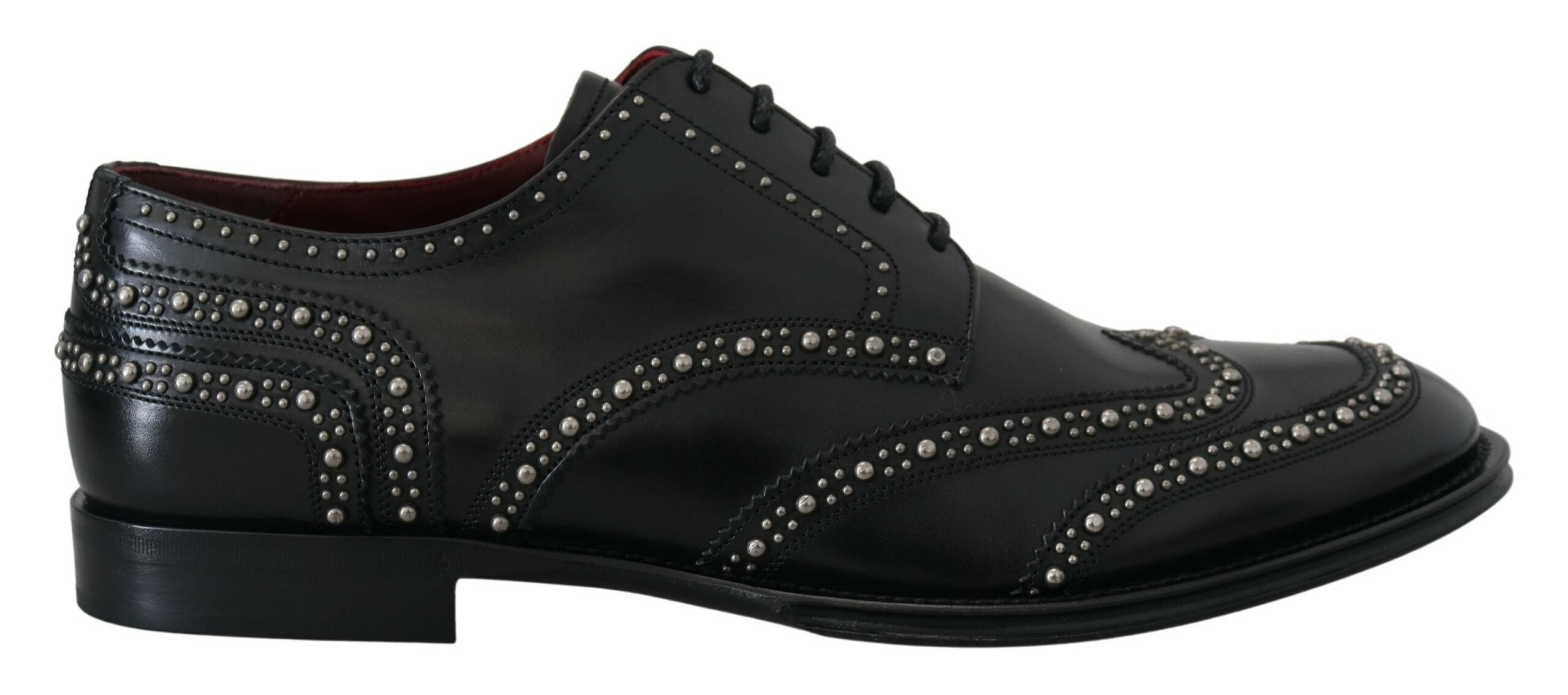 Dolce &amp; Gabbana Elegant Studded Black Derby παπούτσια