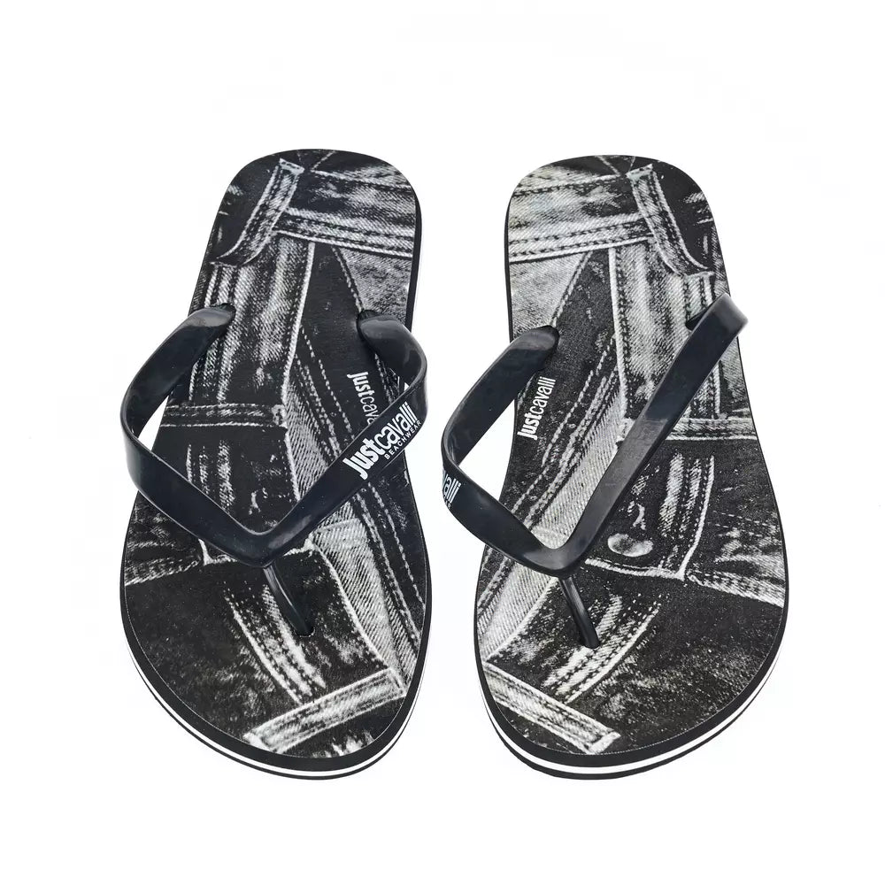 Just Cavalli "Black EVA Men's Sandal with Iconic Design Detail"