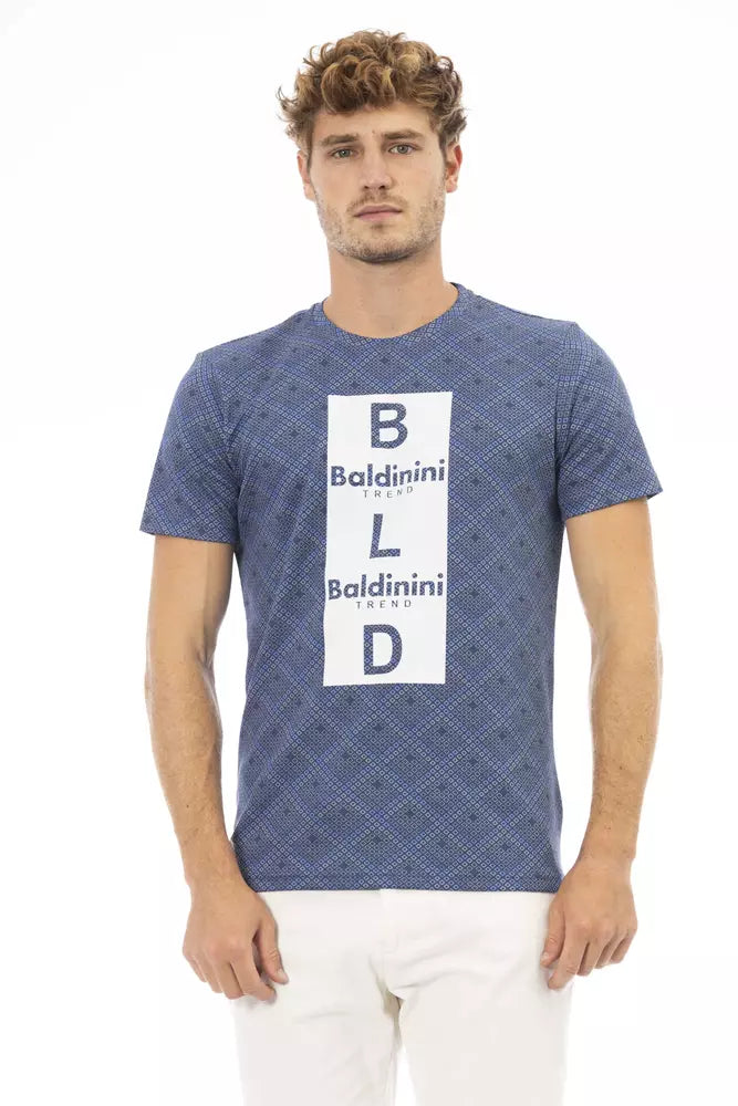Ανδρικό μπλουζάκι Baldinini Trend Blue Cotton