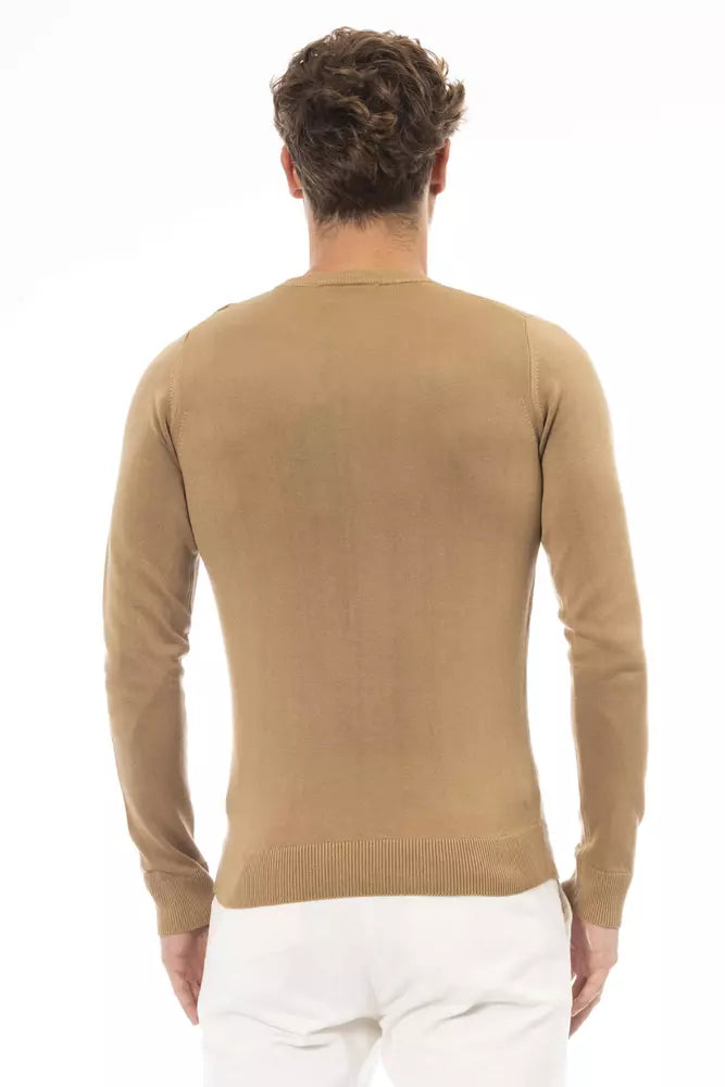 Ανδρικό πουλόβερ Baldinini Trend Beige Modal
