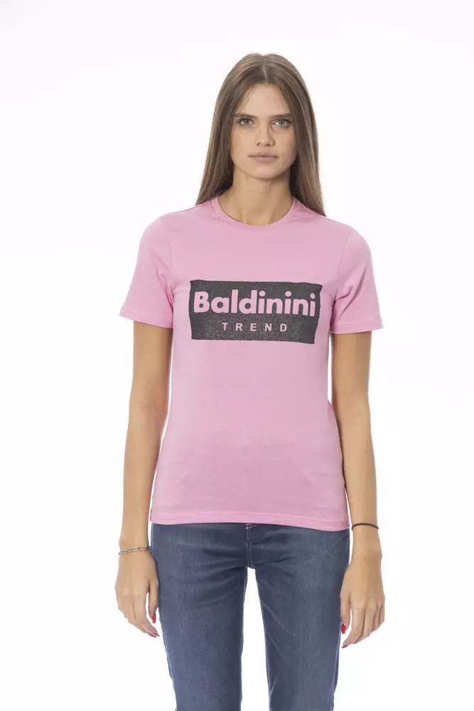 Πολύχρωμο βαμβακερό γυναικείο μπλουζάκι Baldinini Trend