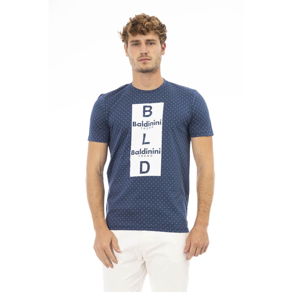 Ανδρικό μπλουζάκι Baldinini Trend Blue Cotton
