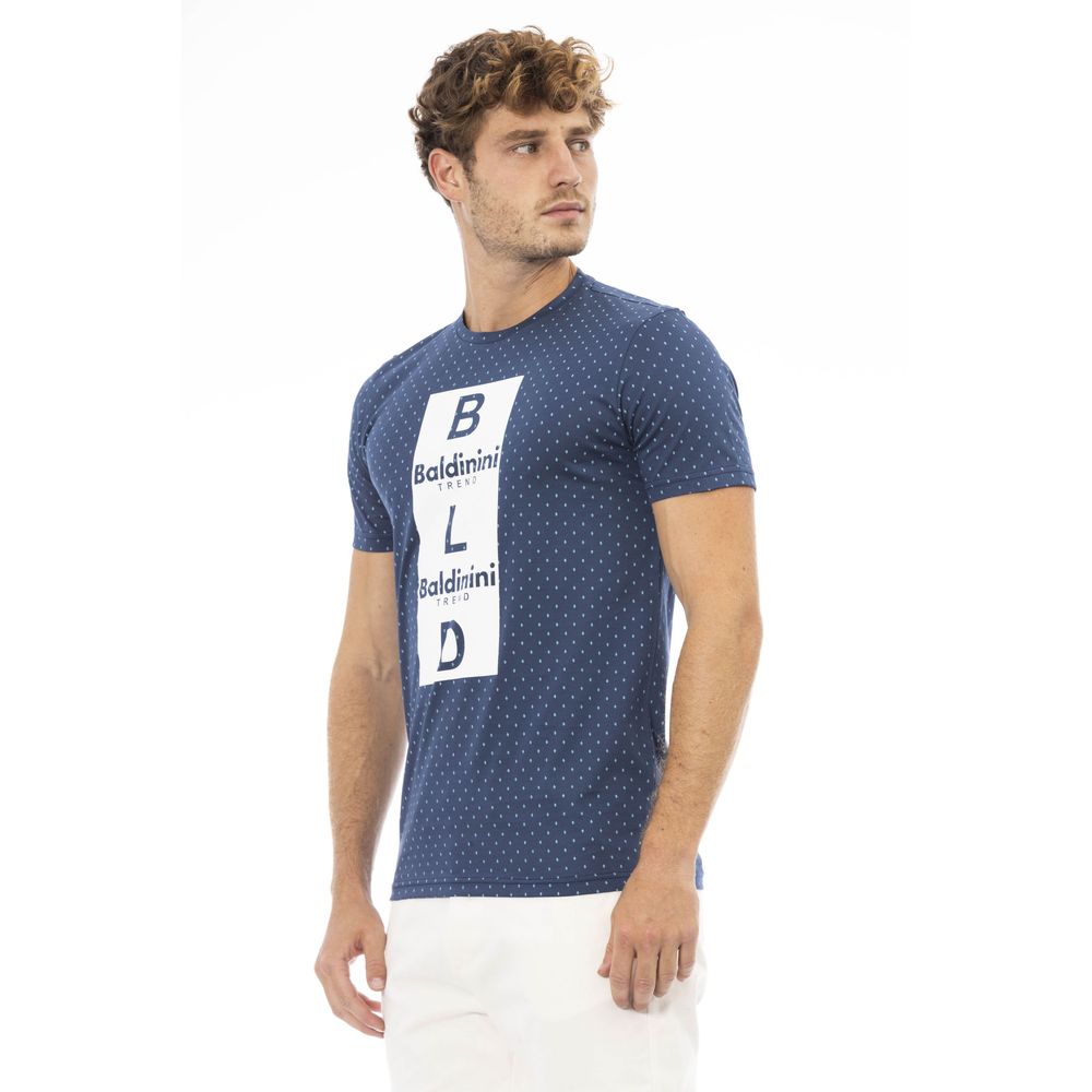 Ανδρικό μπλουζάκι Baldinini Trend Blue Cotton