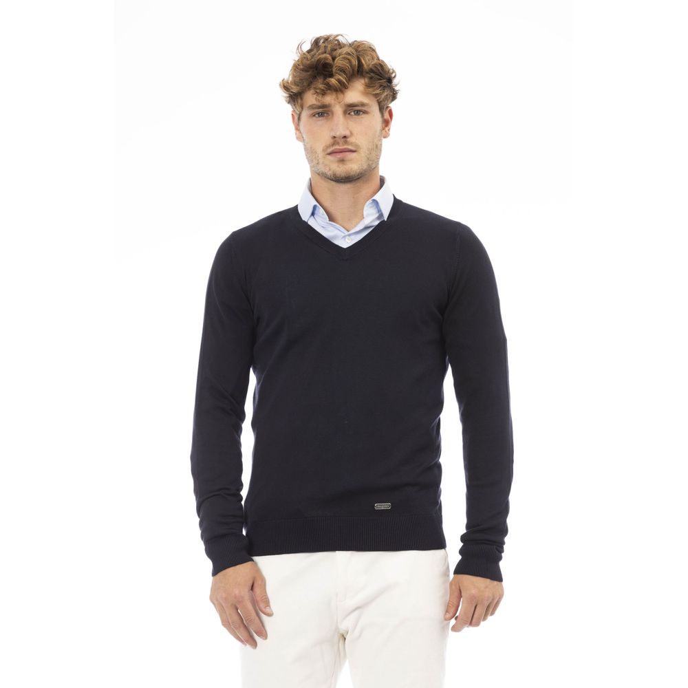 Ανδρικό πουλόβερ Baldinini Trend Blue Modal