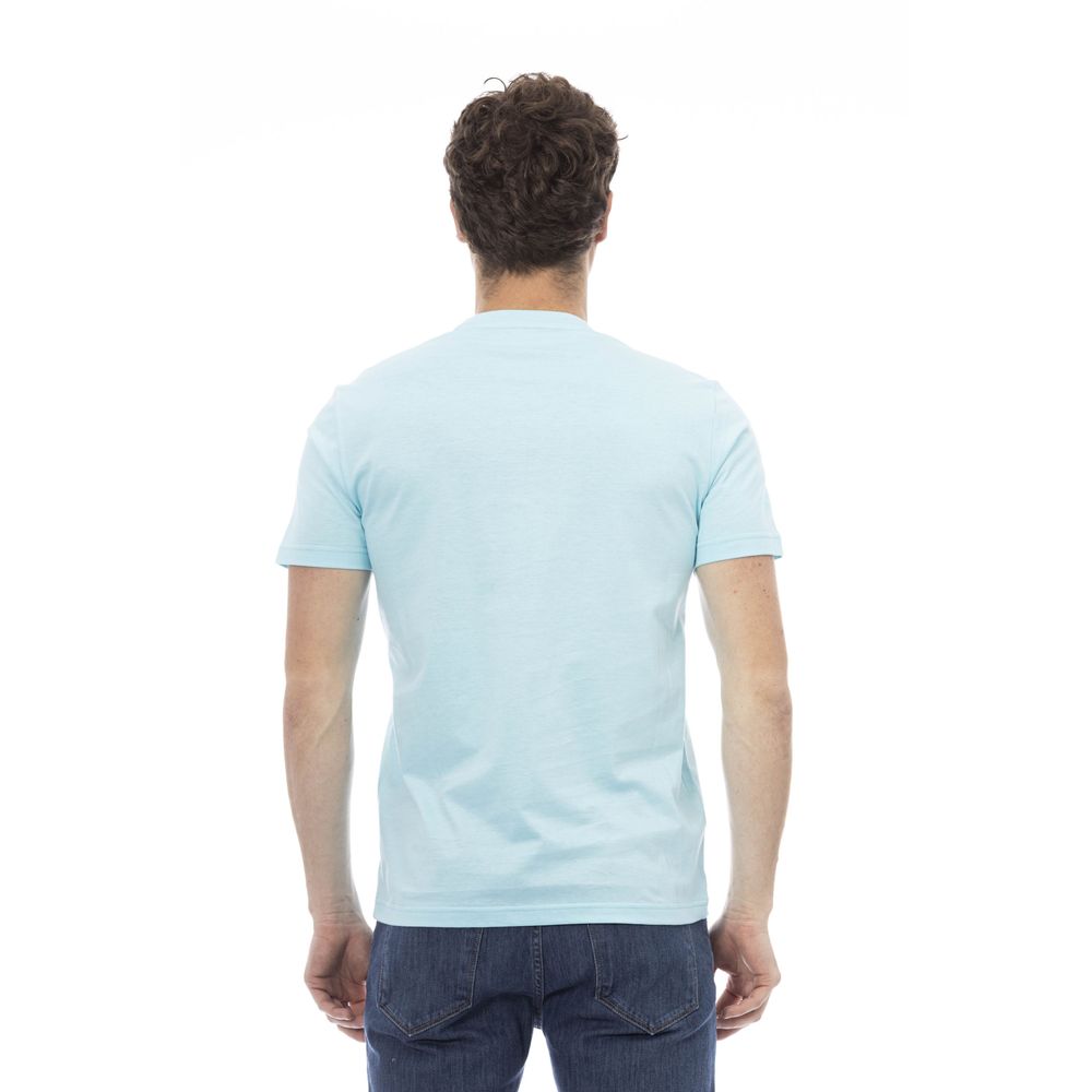 Ανδρικό μπλουζάκι Baldinini Trend Light Blue Cotton
