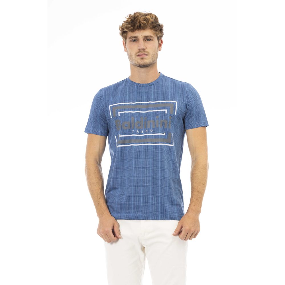 Ανδρικό μπλουζάκι Baldinini Trend Blue Cotton