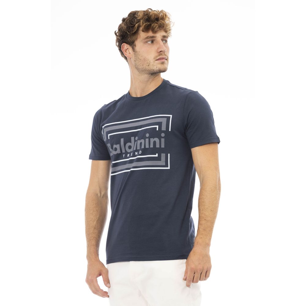 Ανδρικό μπλουζάκι Baldinini Trend Blue Cotton