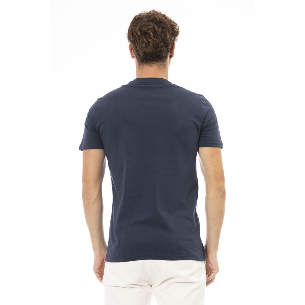 Ανδρικό μπλουζάκι Baldinini Trend Blue Cotton