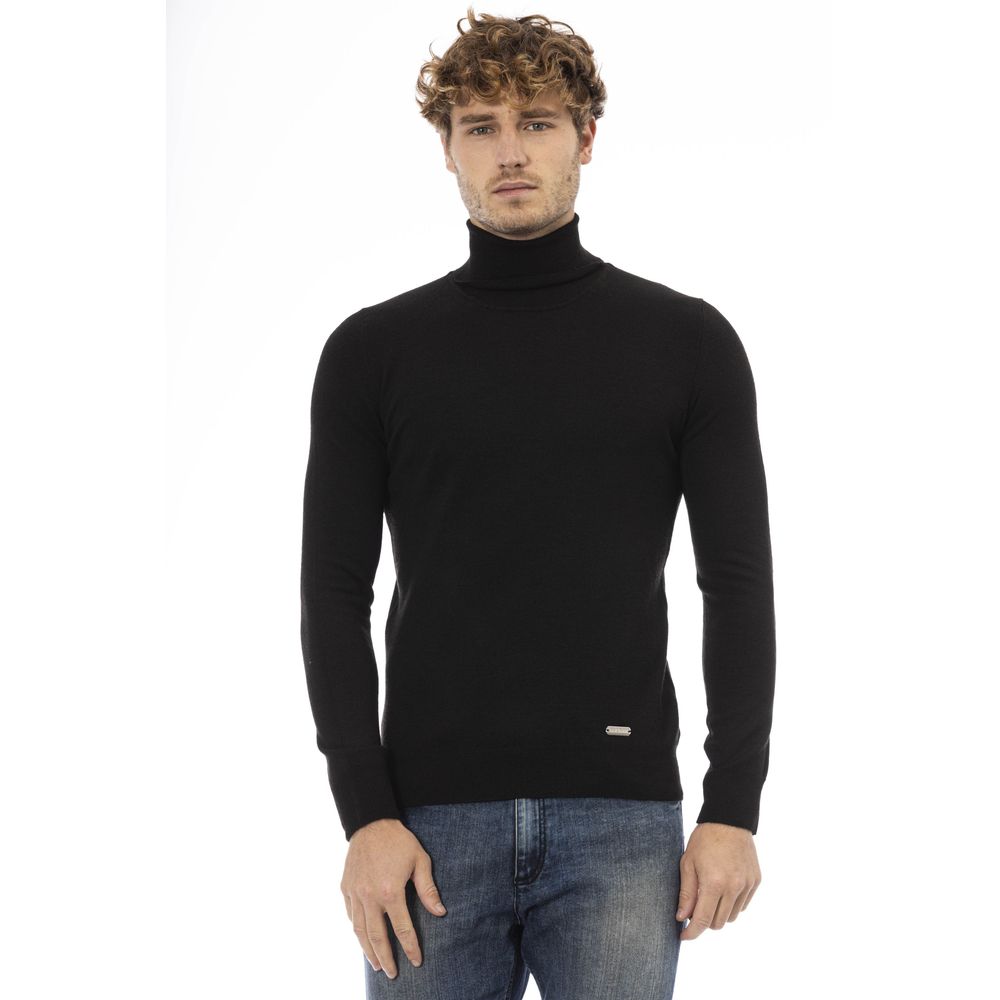 Ανδρικό πουλόβερ Baldinini Trend Black Wool
